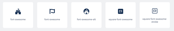 Font Awesome 아이콘 검색 페이지에서 'awesome'으로 검색하면 관련 아이콘이 나온다